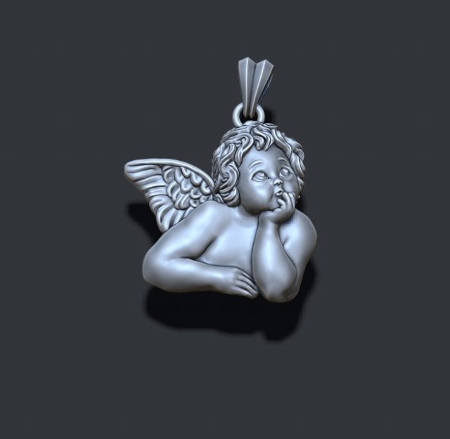 Dreaming angel pendant Model Cetak 3D .c4d .max .obj .3ds .fbx .stl .blend