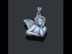 Dreaming angel pendant Model do druku 3D