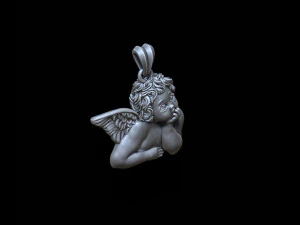 Dreaming angel pendant 3D Print Model