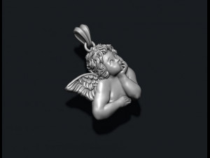Dreaming angel pendant Model Cetak 3D