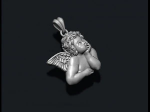 Dreaming angel pendant 3D Print Model