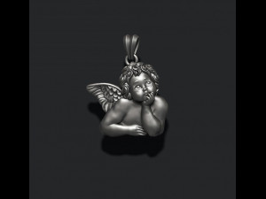 Dreaming angel pendant Model Cetak 3D