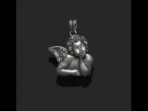 Dreaming angel pendant 3D Print Model