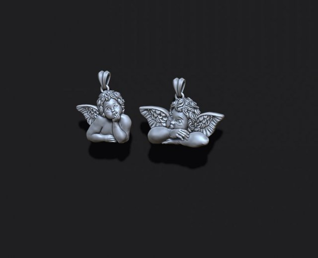 Dreaming angel pendants pack 3D 프린트 모델 .c4d .max .obj .3ds .fbx .stl .blend 