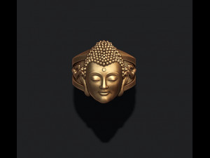 Buddha head ring Modelo de Impressão 3D