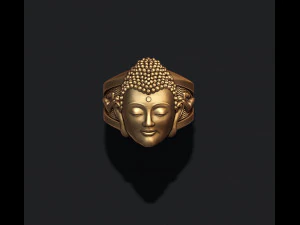 Bague tête de Bouddha Modèles 3D en vedette