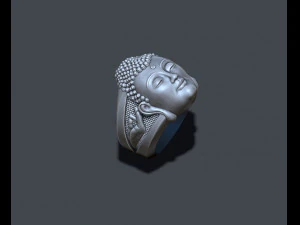 Buddha head ring 3D Print Model