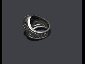 Mason skull ring 3D प्रिंट मॉडल