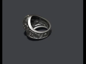 Mason skull ring 3D Print Model