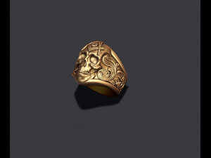 Mason skull ring 3D प्रिंट मॉडल
