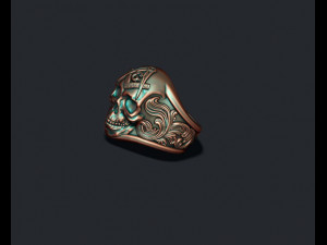 Mason skull ring 3D प्रिंट मॉडल