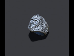 Mason skull ring 3D प्रिंट मॉडल