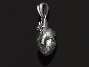 Petrified heart pendant 3D प्रिंट मॉडल