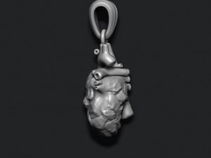 Petrified heart pendant 3D प्रिंट मॉडल