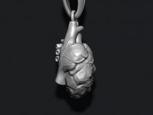 Petrified heart pendant 3D प्रिंट मॉडल