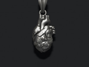 Petrified heart pendant 3D प्रिंट मॉडल