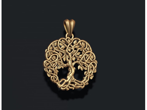 Celtic tree of life pendant Modèles 3D en vedette