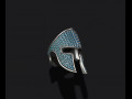 Spartan helmet ring with gems 3D Print Models