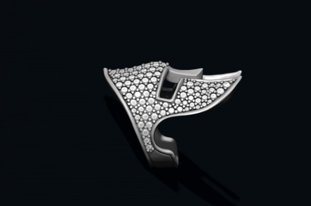 Spartan helmet ring with gems Model Cetak 3D .c4d .max .obj .3ds .fbx .stl .blend