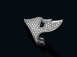 Spartan helmet ring with gems Modelo de impresión 3D