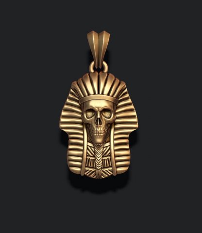Skull pharaoh pendant Model do druku 3D .c4d .max .obj .3ds .fbx .stl .blend 