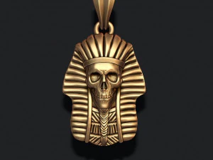 Pendentif pharaon t&ecirc;te de mort Modèles 3D en vedette