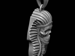 Skull pharaoh pendant Model do druku 3D