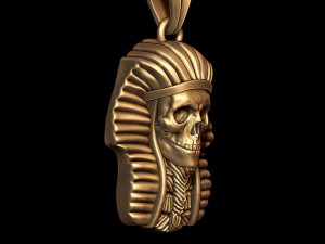 Skull pharaoh pendant Model do druku 3D
