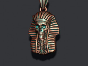 Skull pharaoh pendant Model do druku 3D