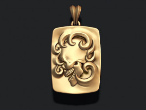 Skull fire pendant 3D Print Models