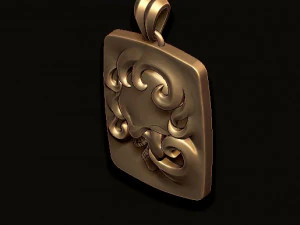 Skull fire pendant 3D Print Model