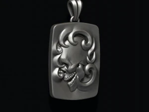 Skull fire pendant 3D Print Model