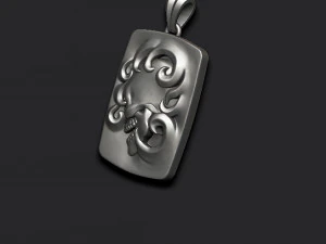 Skull fire pendant 3D Print Model
