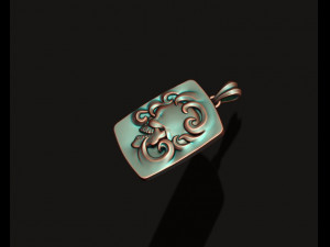Skull fire pendant Model do druku 3D