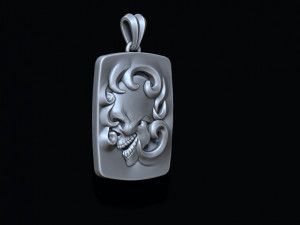 Skull fire pendant Model do druku 3D