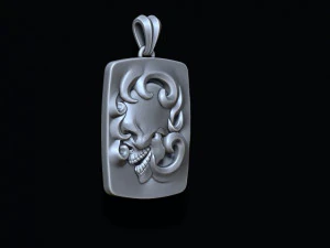 Skull fire pendant 3D Print Model