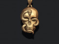 Skull snake basrelief pendant 3D Print Models