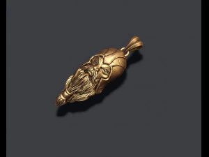 Viking Odin head pendant 3D Print Model