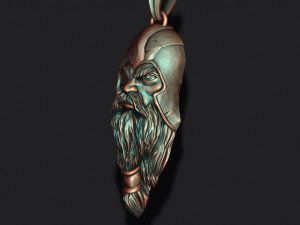 Viking Odin head pendant 3D Baskı Modeli