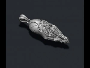 Viking Odin head pendant 3D Print Model