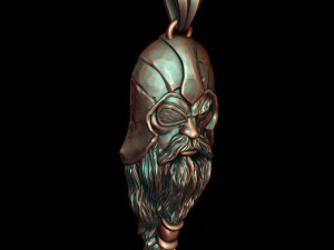 Viking Odin head pendant 3D Baskı Modeli