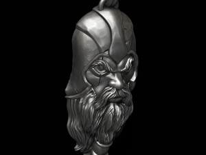 Viking head pendant 3D Print Model