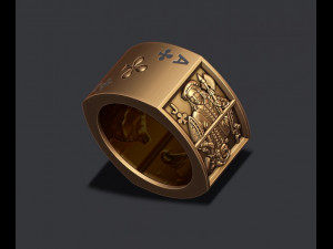 Playing cards club pairs ring 3Dプリントモデル