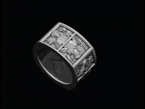 Playing cards club pairs ring 3Dプリントモデル