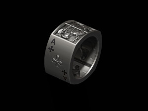 Playing cards club pairs ring 3Dプリントモデル