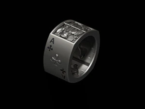 Playing cards club pairs ring 3D Print Model