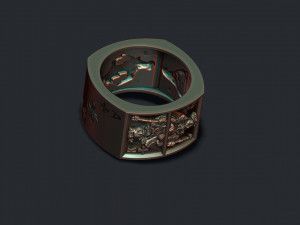 Playing cards club pairs ring 3Dプリントモデル