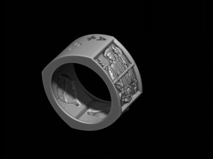 Playing cards club pairs ring 3Dプリントモデル