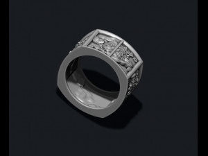 Playing cards spades pairs ring Model do druku 3D