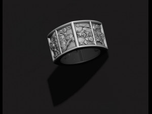 Playing cards spades pairs ring Model do druku 3D